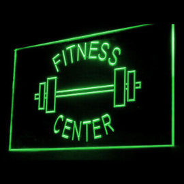 Fitness GYM neon bord lamp LED verlichting reclame lichtbak