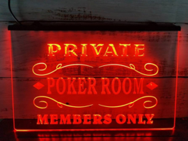 Poker room neon bord lamp LED cafe verlichting reclame lichtbak