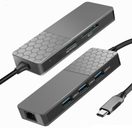 USB C adapter hub ethernet LAN USB 3.0 SD MicroSD *kwaliteit*