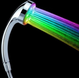 LED RGB 7 kleuren douche kop douchekop kleurendouche chroom *disco*