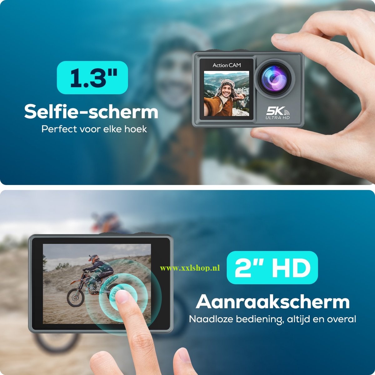 5K actioncamera action camera pro go 12 13 EIS touchscreen *grijs*