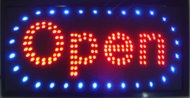 OPEN LED bord lamp verlichting lichtbak reclamebord #C17
