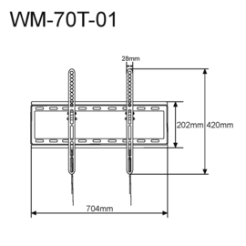 Gembird tv muurbeugel muur ophang beugel kantelbaar 32-70 inch