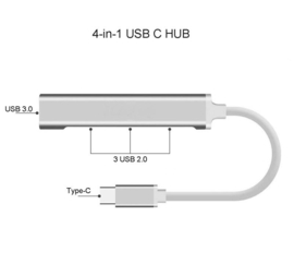 Adapter laptop usb c hub usb 2.0 3.0 splitter macbook pro air