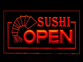Sushi open neon bord lamp LED verlichting reclame lichtbak
