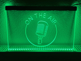 Studio microfoon neon bord lamp LED verlichting reclame lichtbak *groen*