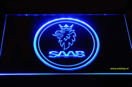 Saab neon bord lamp LED  verlichting reclame lichtbak
