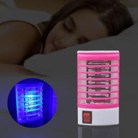 Anti muggenlamp muggen lamp stekker UV verjager vanger binnen *roze*