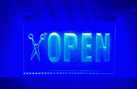 Kapper barber OPEN neon bord lamp LED verlichting lichtbak