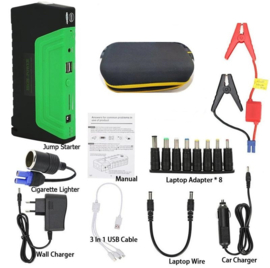 Jumpstarter acculader powerbank starthulp auto motor scooter *groen*