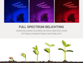 LED kweeklamp kweek groei bloei lamp planten + timer *1x arm*