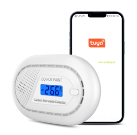 Koolmonoxide melder gas co co2 detector accu + WIFI TUYA APP WIT