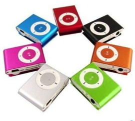 MP3 speler mini shuffle formaat micro sd sport + clip *8 kleuren*