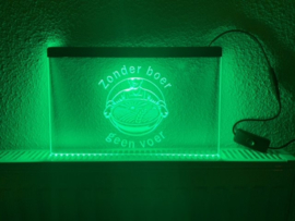Zonder boer geen voer  neon bord lamp LED cafe verlichting reclame lichtbak