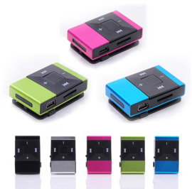 MP3 speler mini shuffle draagbare sport micro sd + clip *5 kleuren*