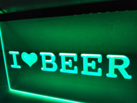 I love beer bier neon bord lamp verlichting reclame lichtbak LED