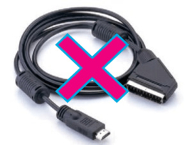 HDMI scart convertor adapter omvormer schakelaar verloop