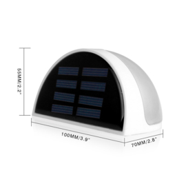 Buitenlamp buiten lamp led tuin solar lamp zonne energie schutting WIT