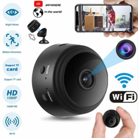 Wifi mini camera magneet magnetisch FULLHD + APP *zwart*