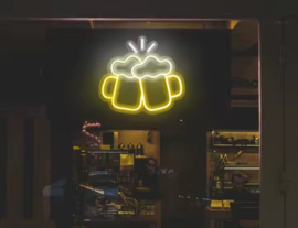 Bier neon sign bord LED lichtbord verlichting lamp reclame XXL