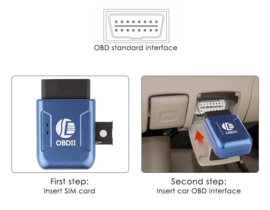 OBD GPS tracker sms volgsysteem auto vrachtwagen OBD2 *zwart*