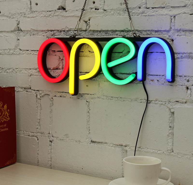 paling opgraven meisje Open neon bord verlichting lamp licht kunststof 3D | OPEN borden |  xxlshop.nl