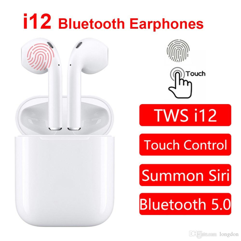 I12 + touchcontrol in-ear oortjes draadloos inear oortje bluetooth