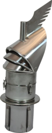 Turbowent Draaikap Type Dragon – Insteekdiameter 150 mm, RVS, Openklapbaar – TUZ150005