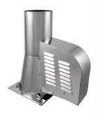 Rookgasventilator met Vierkante Basis – Inwendige Diameter 150 mm – Hoogte 607 mm – RVS