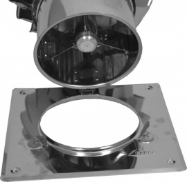 Turbowent met bodemplaat 150 mm