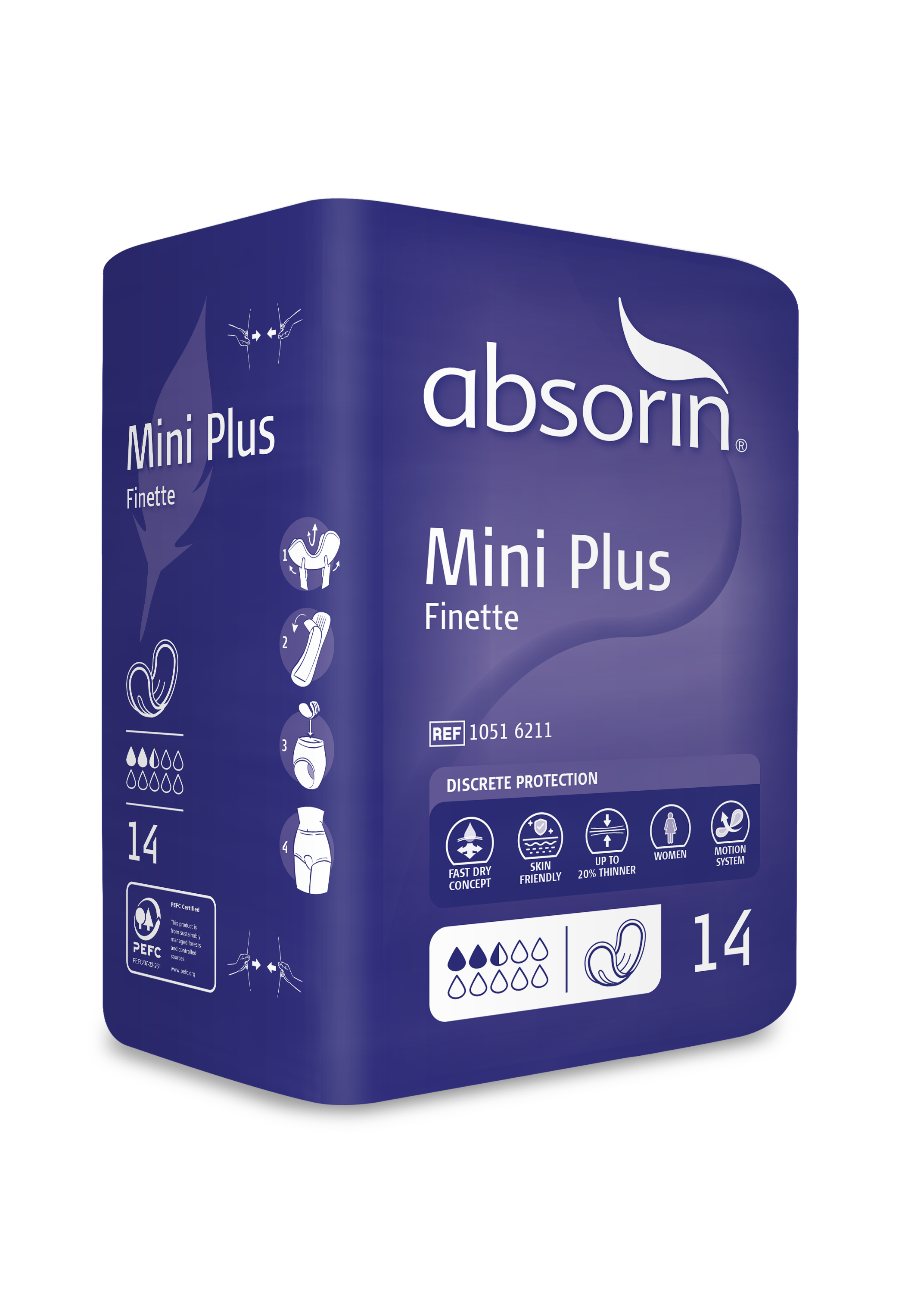 Absorin Comfort Finette Mini Plus (14 stuks)
