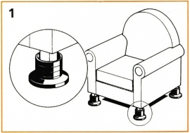 Jackset - verhoger voor meubilair en apparatuur