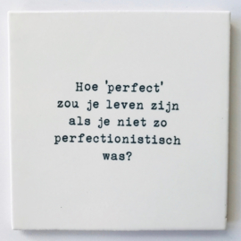 TEGEL 'HOE PERFECT ZOU JE LEVEN ZIJN'