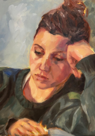 Portret olieverf