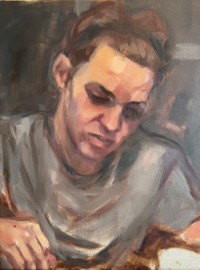 Portret olieverf
