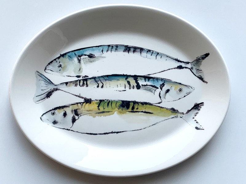 bord drie makrelen