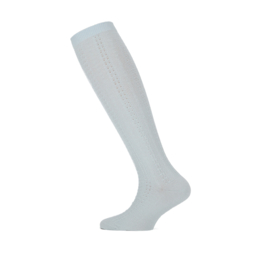 Kniekous Yellow moon ajour off/white, beige ,light bleu of nudepink