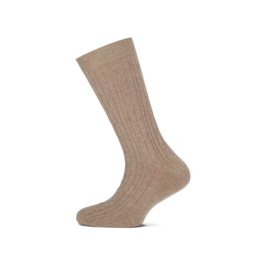 Kindersok kabel beige/toffee 2-pack