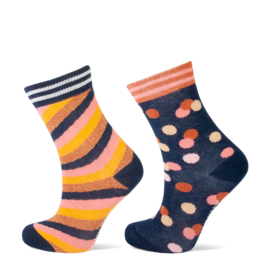 Girls sok diagonal dots 2-pack