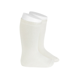 Condor kniekous off white met kanten boordje