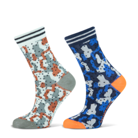 Kindersok camouflage 2-pack