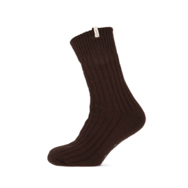 Basset uni Home socks rib brown