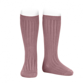 Condor kniekous met rib kleur iris