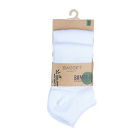 Basset bamboo sneaker 2-pack wit of zwart