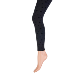 Legging zwart met sterren lang