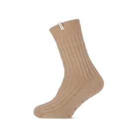 Basset uni Home socks rib beige
