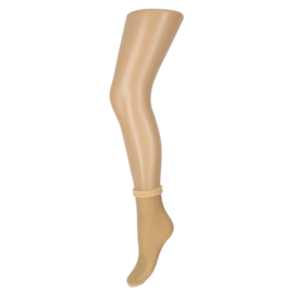 Fleece sok 2-pack beige/goud