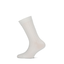 Sock ajour 2-pack beige/wit