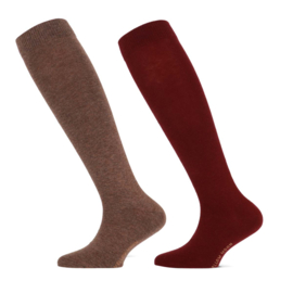 Kniekousen uni Yellow moon 2-pack brown-wine red