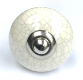 035 Möbelknopf Möbelknauf Shabby creme marmoriert crackle